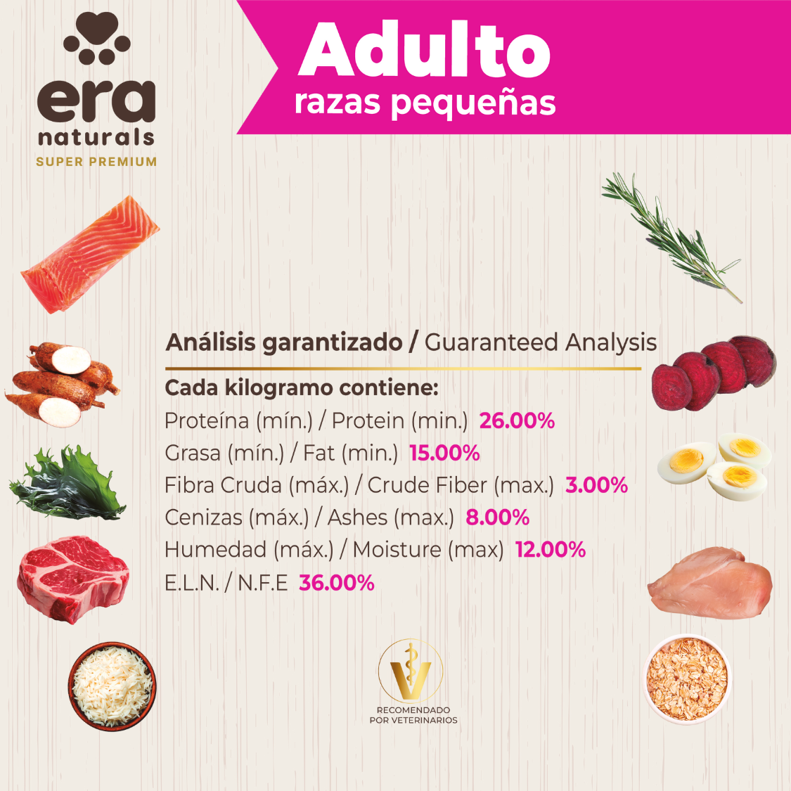 Era Naturals Adulto Raza Pequeña Alimento Super Premium