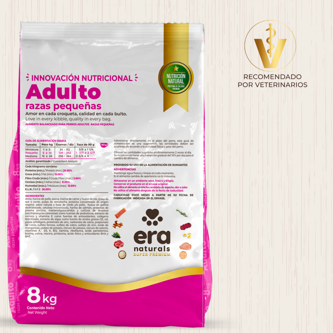 Era Naturals Adulto Raza Pequeña Alimento Super Premium