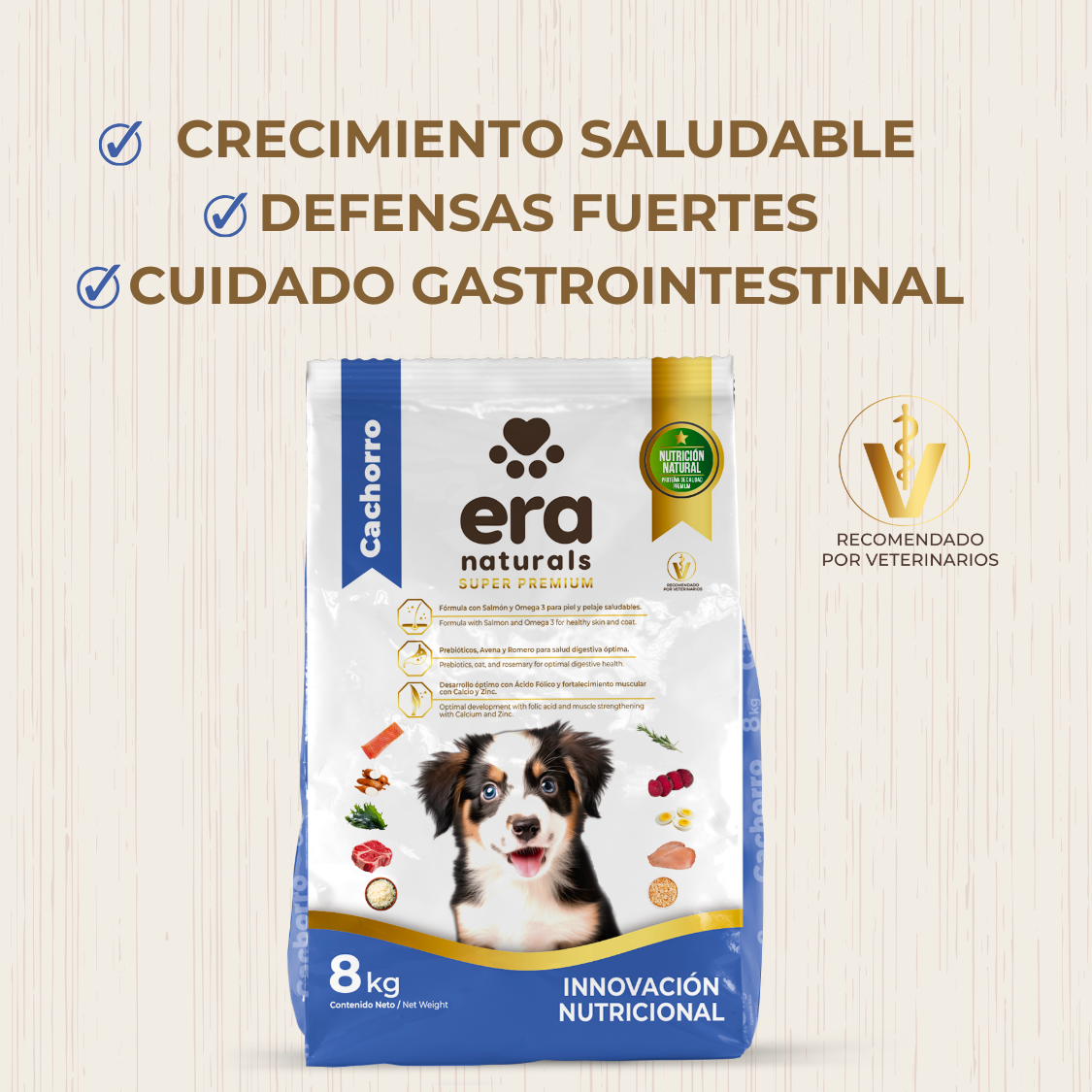 Era Naturals Cachorro Raza Mediana y Grande Alimento Super Premium