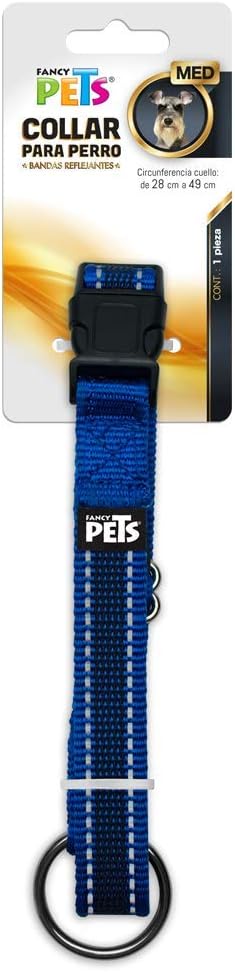 Collar Med C/Ultra Grip Y Bandas Reflejantes Azul