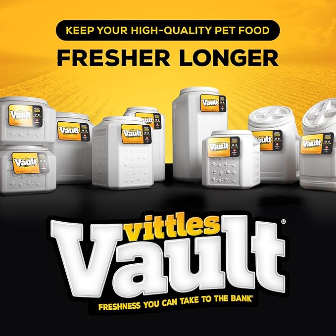 Contenedor Hermético con Alimentador Elevado de Mascotas (50 Libras Capacidad) - Vittles Vault