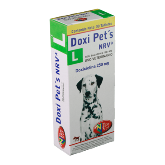 Doxi Pets nrv L 250 mg. 30 Tabletas - Norvet – Mister Mascotas